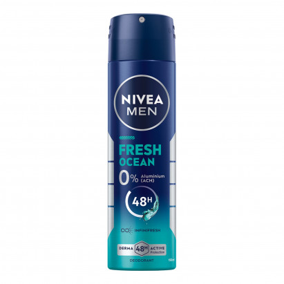 Nivea MEN Fresh Ocean Dezodorant 0% Soli Aluminium Spray 150 ml