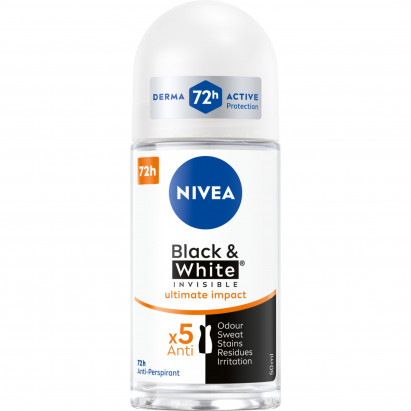 Nivea Black&White Invisible Ultimate Impact Antyperspirant Roll ON 50 ml