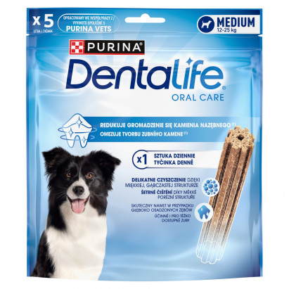 Dentalife Uzupełniająca karma dla dorosłych psów 12-25 kg 115 g (5 sztuk)