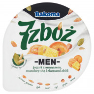 Bakoma 7 zbóż Men Jogurt z ananasem mandarynką i ziarnami zbóż 300 g