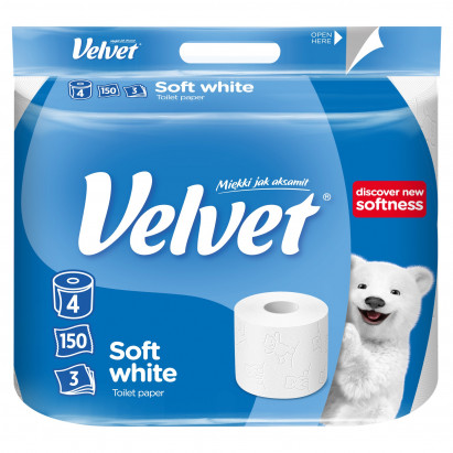 Velvet Soft White Papier toaletowy 4 rolki
