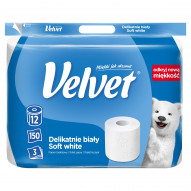 Velvet Papier toaletowy delikatnie biały 12 rolek