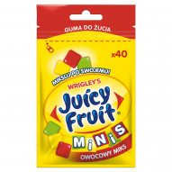 Juicy Fruit Minis Owocowy Miks Guma do żucia bez cukru 28 g (40 minidrażetek)