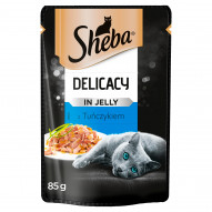 Sheba Delicacy in Jelly Karma dla dorosłych kotów z tuńczykiem 85 g