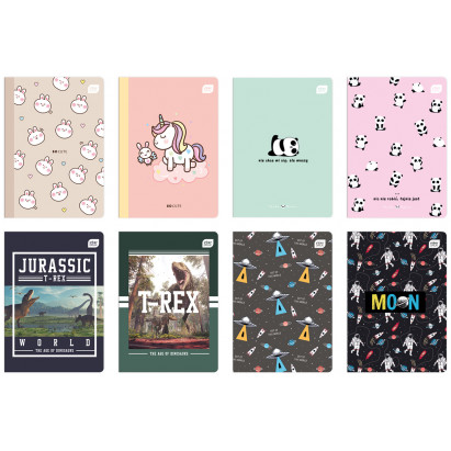 Zeszyt A5 32 kolorowa linia UV mix wzorów