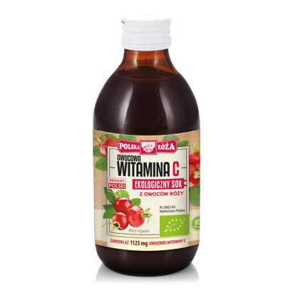 SOK Z DZIKIEJ RÓŻY BIO 250ML POLSKA RÓŻA