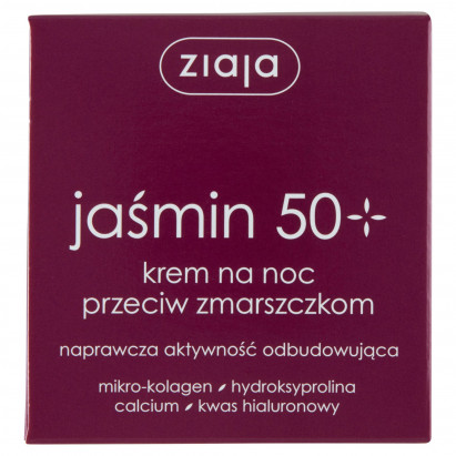 Ziaja Jaśmin 50+ Krem na noc przeciw zmarszczkom 50 ml