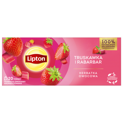 Lipton Herbatka owocowa Truskawka i Rabarbar 20TB 34g