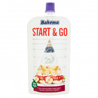 Bakoma Start & Go Przecier owocowy jabłko-banan-jagoda 120 g