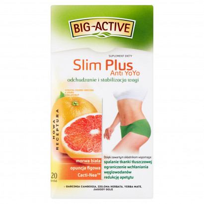 Big-Active Slim Plus Anti YoYo Herbatka ziołowo-owocowa Suplement diety 40 g (20 x 2 g)