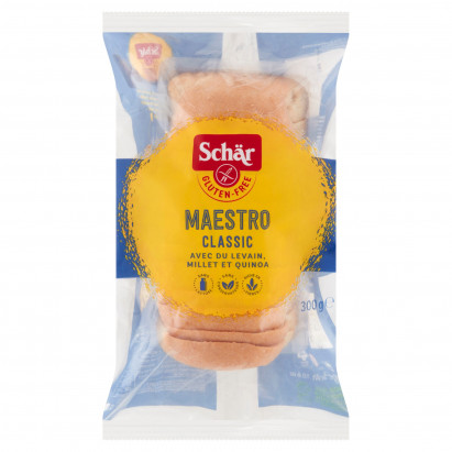 Schär Maestro Classic Bezglutenowy biały chleb pokrojony 300 g (12 sztuk)