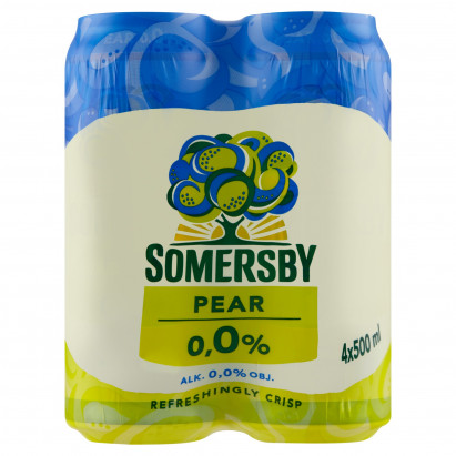 Somersby Bezalkoholowy napój piwny o smaku gruszki 4 x 500 ml