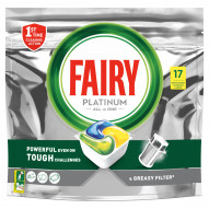 Fairy Platinum All In One Cytryna Tabletki do zmywarki, x17
