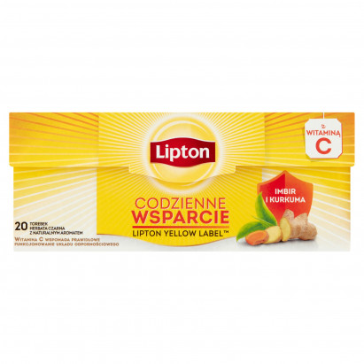 Lipton Herbata czarna imbir i kurkuma 40 g (20 torebek)