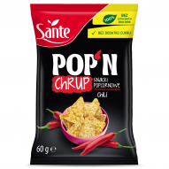 POP'N Chrup Snacki Popcornowe z Papryką Chili 60g Sante