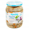 SuperFish Filety ze śledzia z krojoną cebulką 650 g