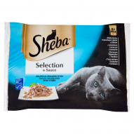 Sheba Selection in Sauce Kolekcja smaków ryba Karma pełnoporcjowa 340 g (4 sztuki)