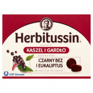 Herbitussin Pastylki na kaszel i gardło 12 sztuk