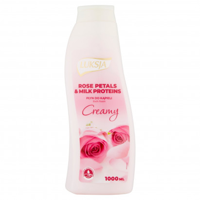 Luksja Creamy Rose Petals & Milk Proteins Płyn do kąpieli 1000 ml