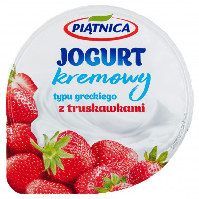 Piątnica Jogurt kremowy typu greckiego z truskawkami 150 g