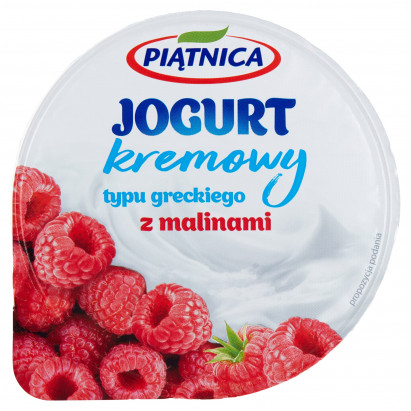 Piątnica Jogurt kremowy typu greckiego z malinami 150 g