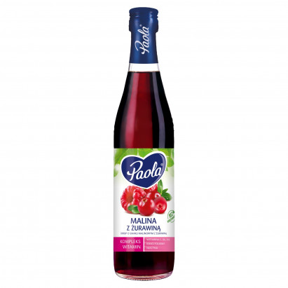Paola Syrop o smaku malinowym z żurawiną 430 ml