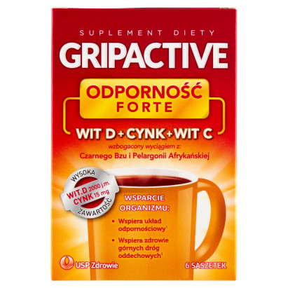 Gripactive Odporność Forte Suplement diety 18 g (6 x 3 g)