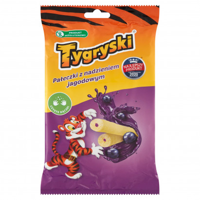 Tygryski Pałeczki z nadzieniem jagodowym 70 g