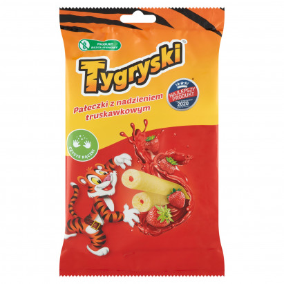 Tygryski Pałeczki z nadzieniem truskawkowym 70 g