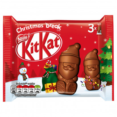 KitKat Baton z czekolady mlecznej z nadzieniem kakaowym z płatkami herbatnikami 87 g (3 x 29 g)