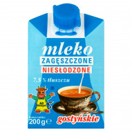 SM Gostyń Mleko gostyńskie zagęszczone niesłodzone 7,5% tłuszczu 200 g