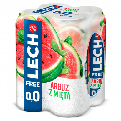 Lech Free Piwo bezalkoholowe arbuz z miętą 4 x 500 ml