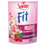 Sante Fit Musli bez dodatku cukru truskawka & wiśnia 225 g