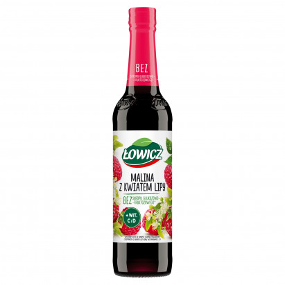 Łowicz Suplement diety w syropie o smaku malinowym z ekstraktem z kwiatu lipy 400 ml