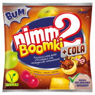 nimm2 Boomki + Cola Rozpuszczalne cukierki owocowe wzbogacone witaminami 90 g