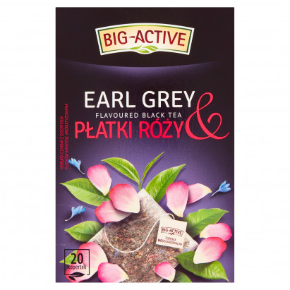 Big-Active Herbata czarna Earl Grey & płatki róży 40 g (20 x 2 g)