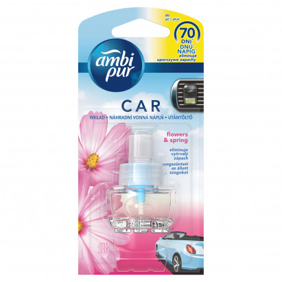 Ambi Pur Car Flowers & Spring Samochodowy odświeżacz powietrza, klips, 1 sztuka