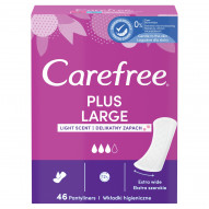 Carefree Plus Large Wkładki higieniczne delikatny zapach 46 sztuk