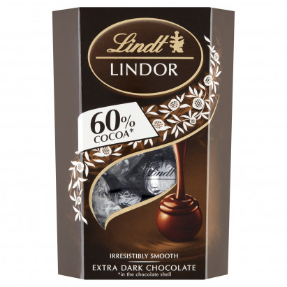 Lindt Lindor 60 % Cocoa Pralinki z czekolady gorzkiej 200 g