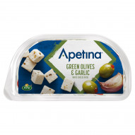 Arla Apetina Ser biały typu śródziemnomorskiego w zalewie olejowej z oliwkami i czosnkiem 100 g