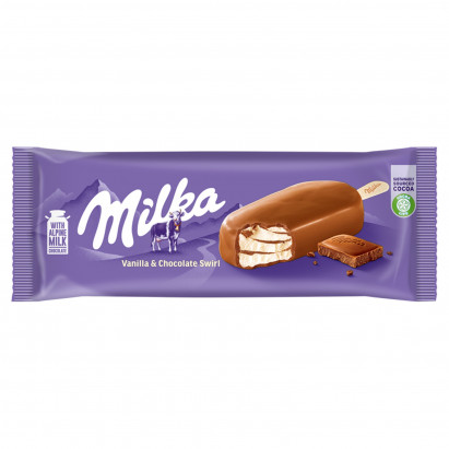 Milka Lody waniliowe z kawałkami polewy z czekoladą mleczną 90 ml