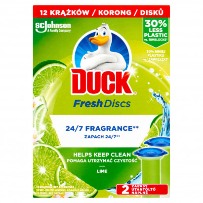 Duck Fresh Discs Podwójny zapas do toalety o zapachu limonkowym 72 ml (2 x 36 ml)
