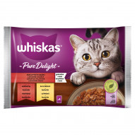 Whiskas Pure Delight Mokra karma dla kotów soczyste kąski galaretka 340 g (4 x 85 g)