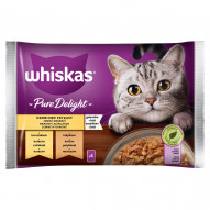 Whiskas Pure Delight Mokra karma dla kotów drobiowe frykasy galaretka 340 g (4 x 85 g)