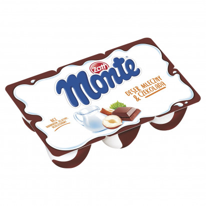 Zott Monte Deser mleczny z czekoladą i orzechami 330 g (6 x 55 g)