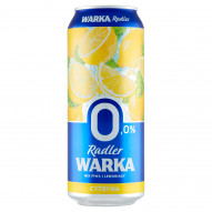 Warka Radler Piwo bezalkoholowe z lemoniadą o smaku cytrusowym 500 ml