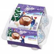 Milka Snowballs Czekolada mleczna z nadzieniem mlecznym 112 g (4 x 28 g)
