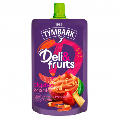 Tymbark Deli&Fruits Mus wieloowocowy ciastko wiśnia 170 g