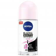 Nivea Black&White Invisible Clear Antyperspirant Roll ON 50 ml