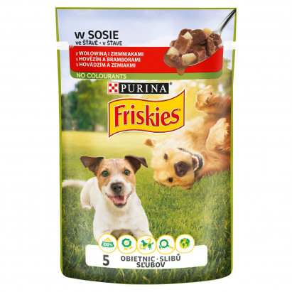 Friskies Karma dla psów w sosie z wołowiną i ziemniakami 100 g